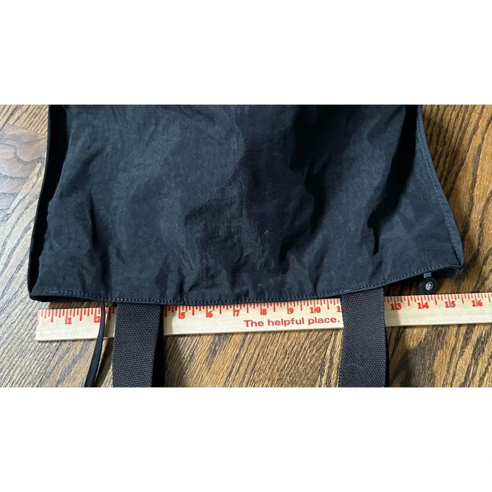 Kipling Jerimiah Tote Bag Black Nylon Zip Closure Travel Purse Medium